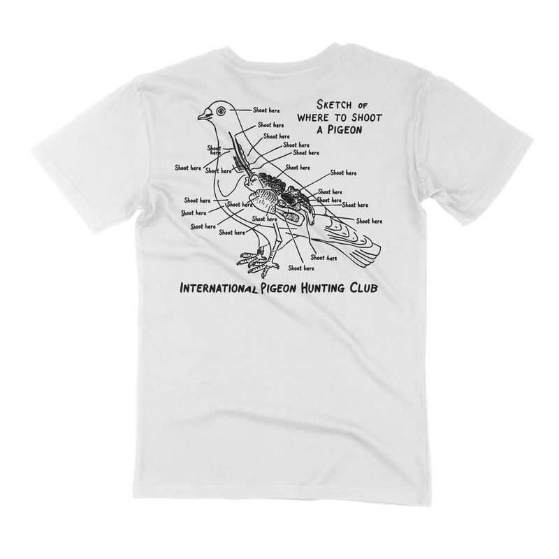 Pigeon anatomy white tee